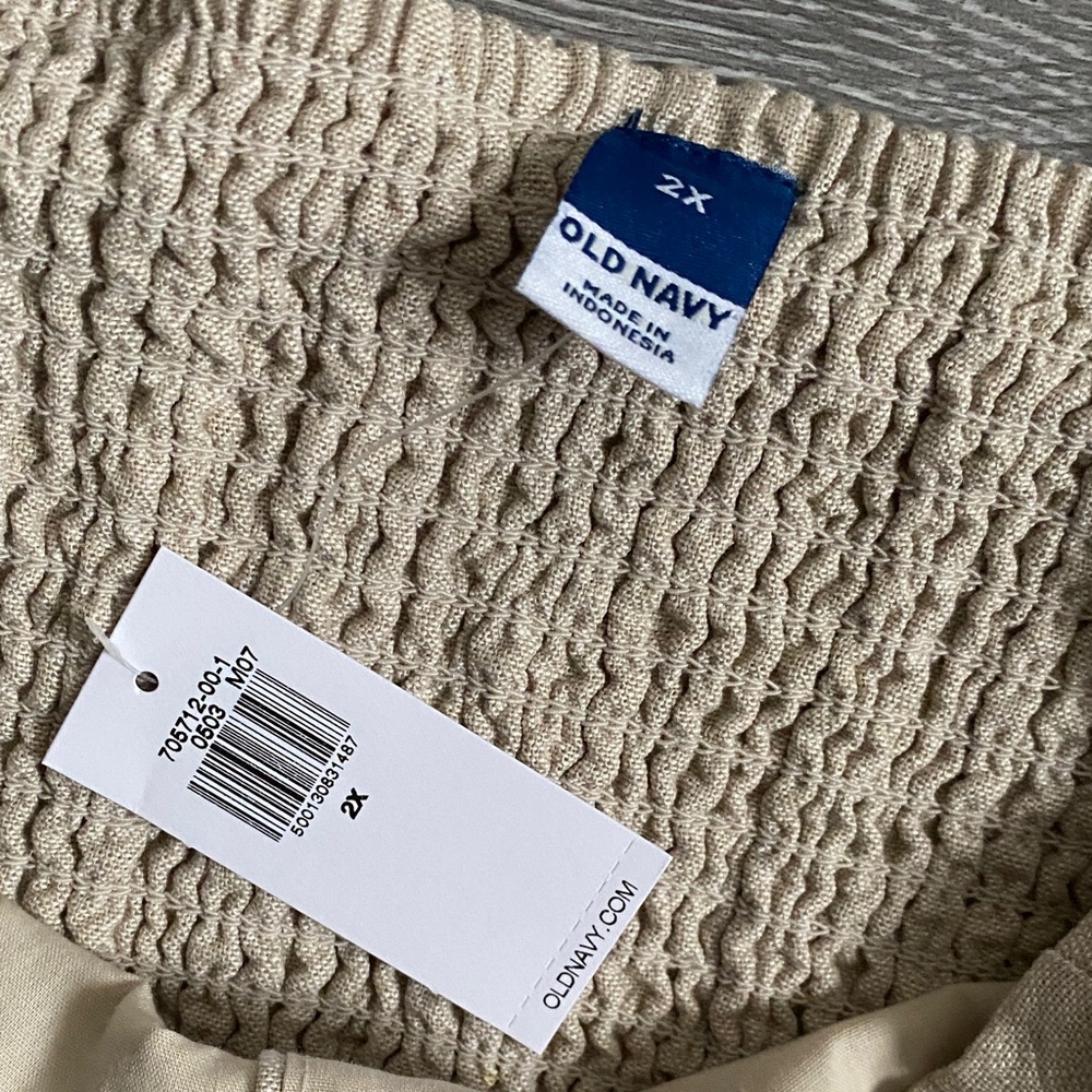 Old Navy Puff Sleeve Linen Blend Mini Dress, NWT, Retails $45, Multiple Sizes - Picture 5 of 7